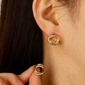Classic Round Stud Earrings