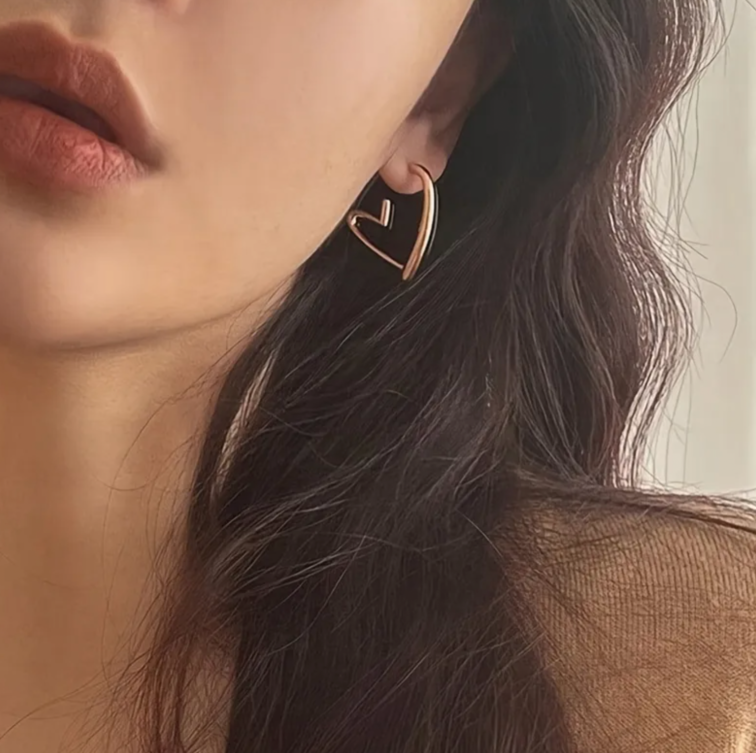 Heart Shape Drop Earrings