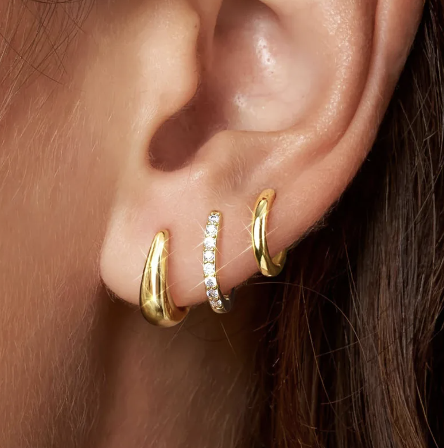 Vintage Zircon Earrings Set
