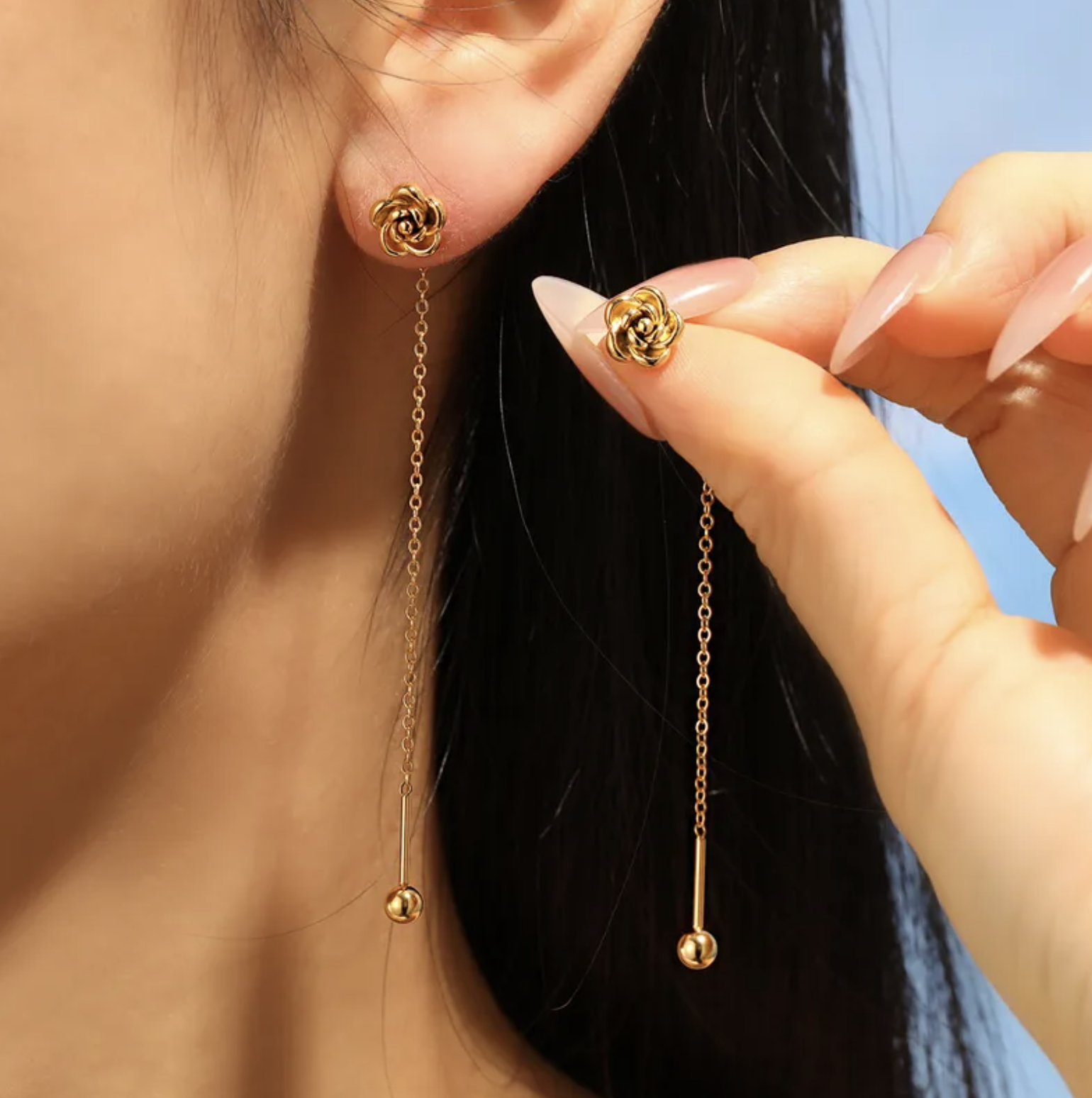Rose Flower Earrings